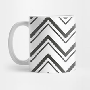 Black And White Abstract Zigzag Lines Mug